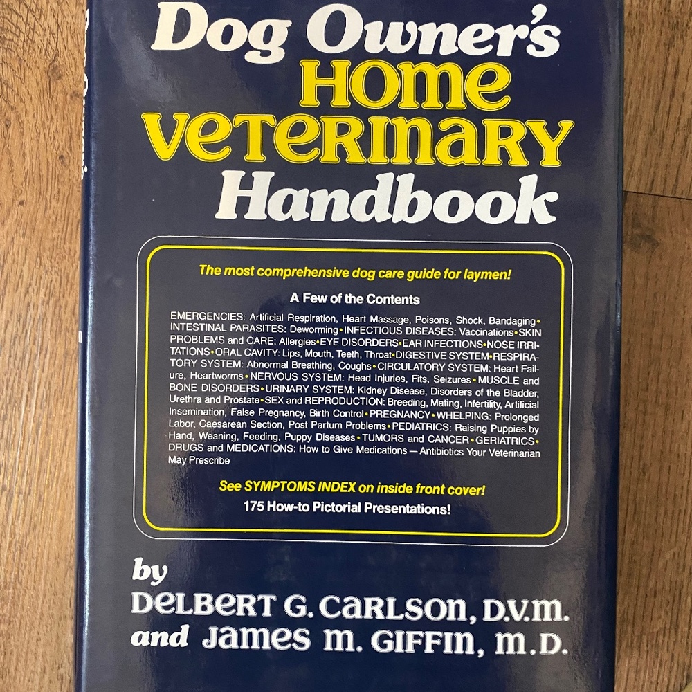 “Dog owners home veterinary handbook” hardcover. 1st edition
